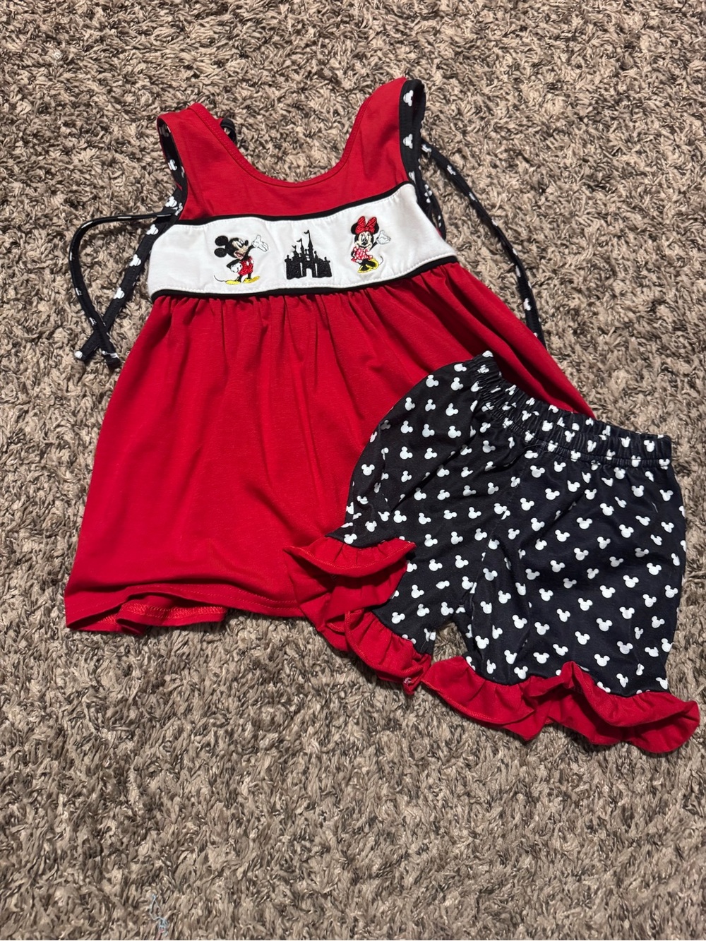 Disney Red Mickey & Minnie Kids Matching Set